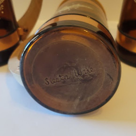 Vintage Siesta Ware Eagle Mug Amber Glass with Wood Handle, Beer Stein Glass - Picture 4 of 4